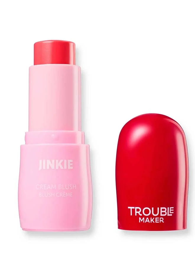 صانع المتاعب Jinkie Stick Cream Blush Cheer Up Hot Pink